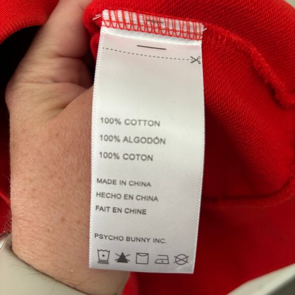 Psycho Bunny Red Embroidered Crewneck Sweatshirt Streetwear XXS - Picture 5 of 7